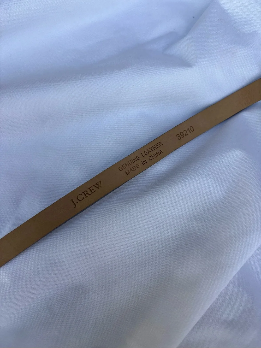 J Crew Silver Skinny Genuine Leather Belt | Small - Picture 3 of 4